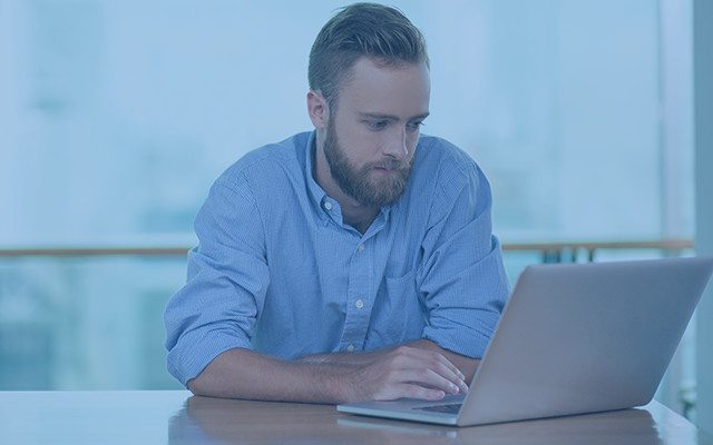 Professional using Linkedin for career